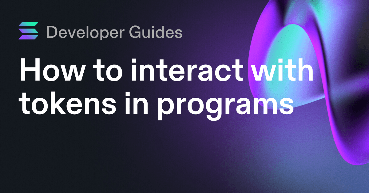 How interact with tokens in programs